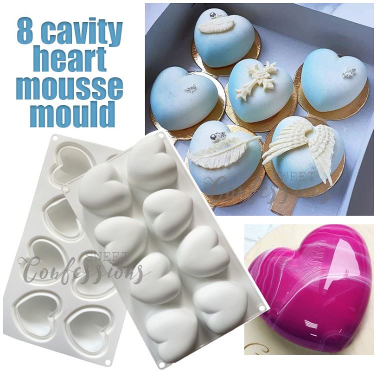 Heart Silicone Molds, 3D Mousse Cake Mold Non-stick Brownie Dessert Mo –  Kitchen Hobby