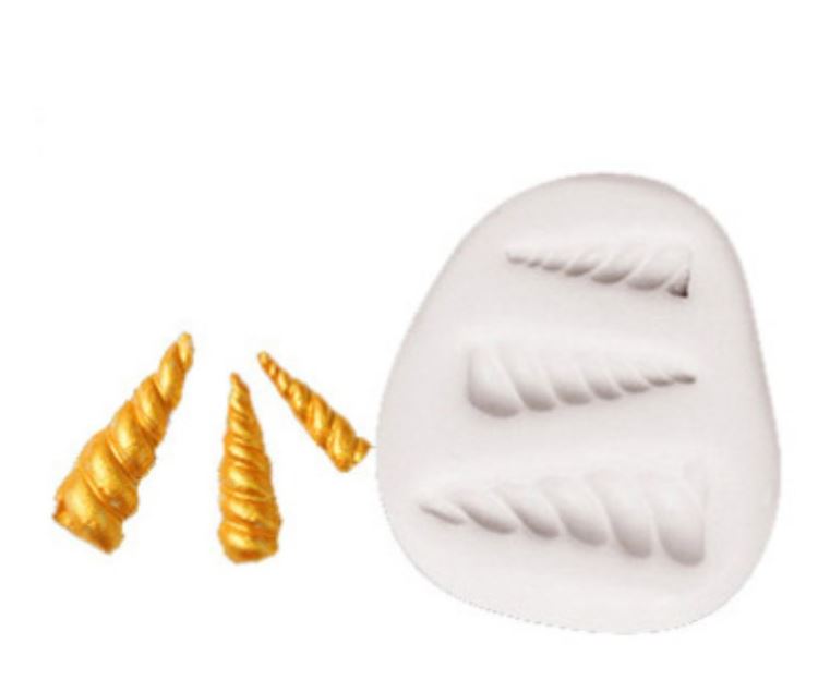 Small unicorn horn silicone mould 3 in one mold