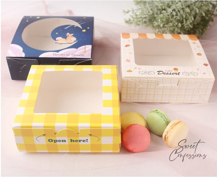 Cupcake box tart brownie box packaging tray cake box mooncake pastry container 5 inch cake box cheesecake box