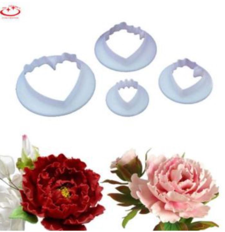 4pcs peony petal cutter set for gumpaste flower cutting tool