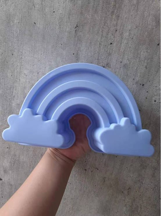 Rainbow clouds silicone mould jelly art cake pan agar agar silicon mold