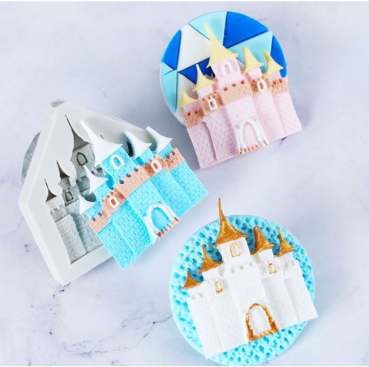 Castle fondant mould fairy tale castle princess silicone mold for cake decorating jelly art