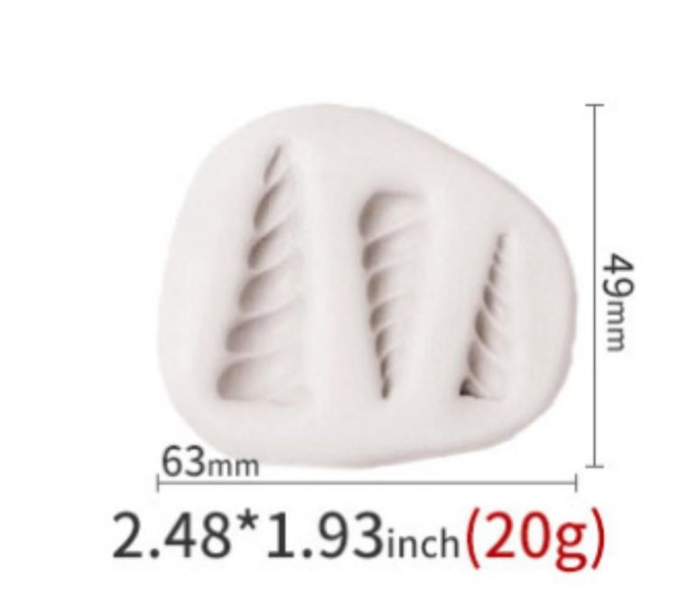Small unicorn horn silicone mould 3 in one mold