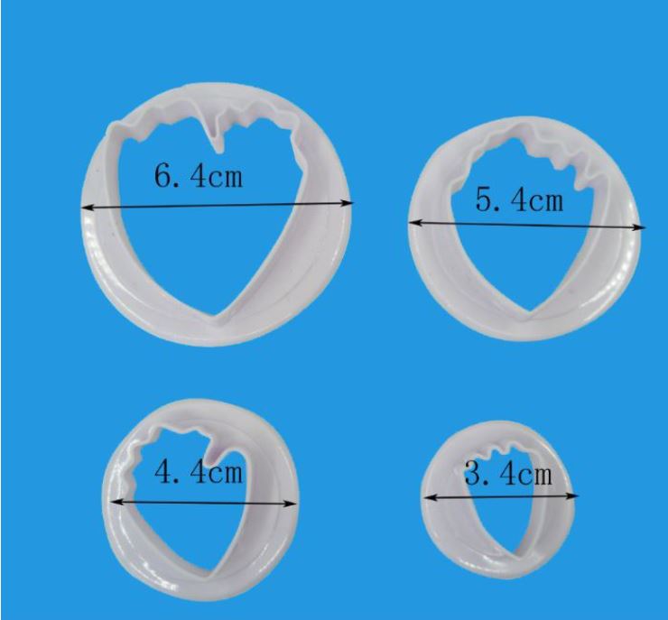 4pcs peony petal cutter set for gumpaste flower cutting tool