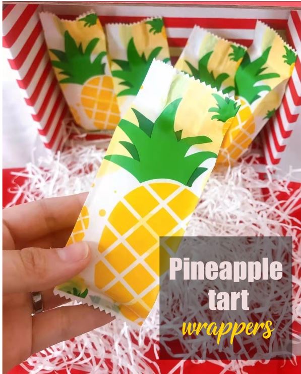 50pcs wrappers - pineapple tart CNY cookie packaging bag chinese new year goodies wrapper 黄梨饼 凤梨挞酥塔