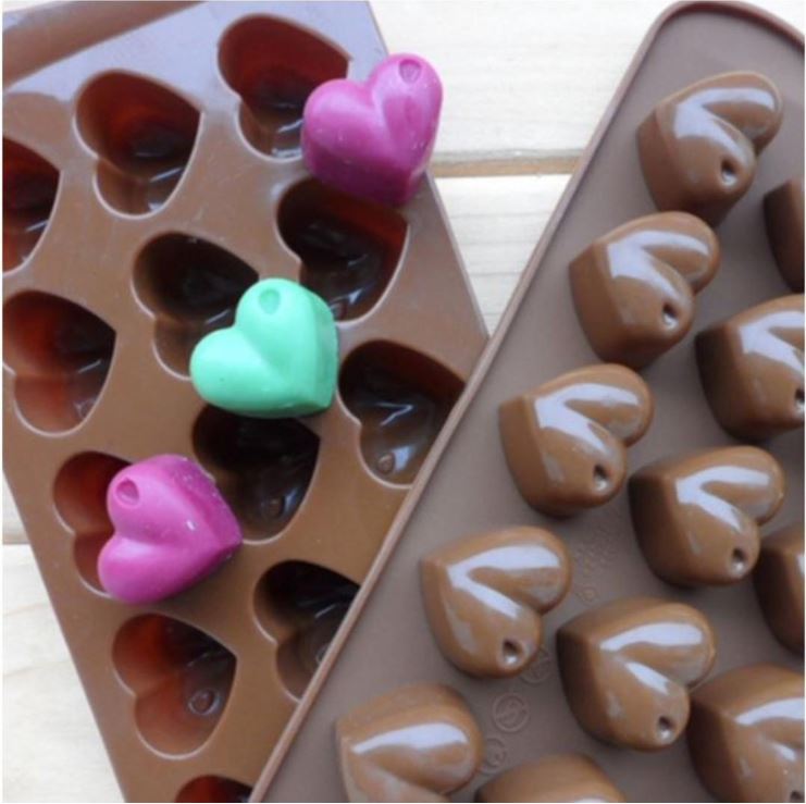 Heart valentine silicone chocolate mould jelly ice cube silicon mold