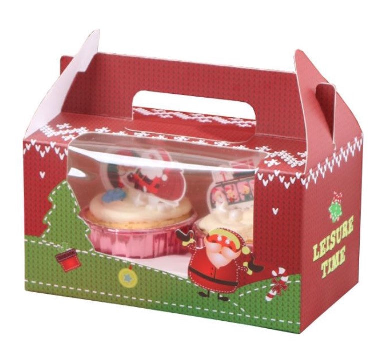 Christmas cupcake box xmas festive gift packaging box cupcake