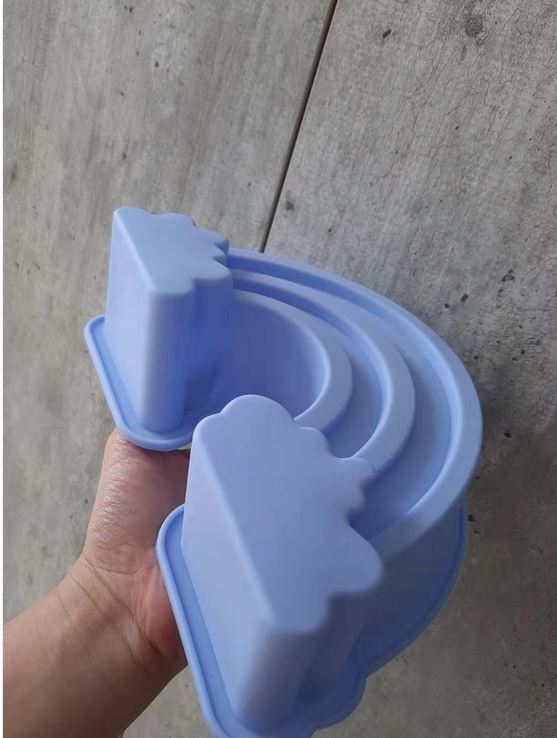 Rainbow clouds silicone mould jelly art cake pan agar agar silicon mold