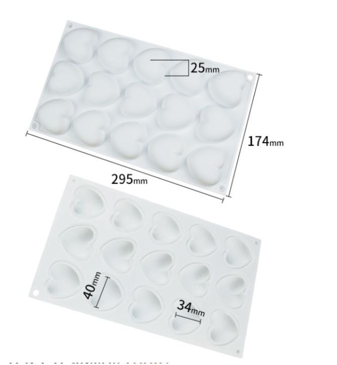 🇸🇬 Heart mould pinata cake heart shape mousse cake mould bombshell baking amorini mold 3D 心形模
