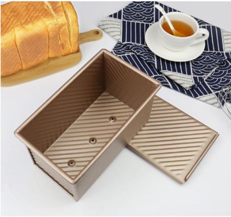 🇸🇬🇸🇬 Chefmade 450g toast box loaf pan mould toast box corrugated baking pan with lid bread tin