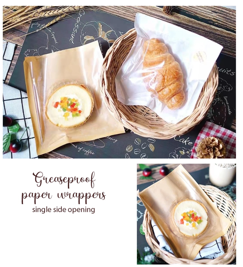 20pcs sandwich/ croissant / bun wrapper bag bakery pastry packaging bags bread toast bags