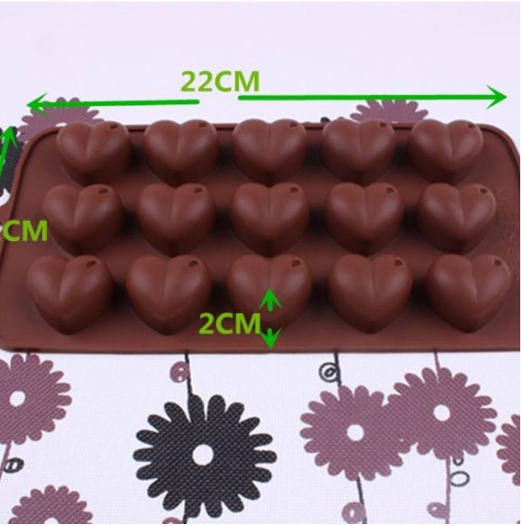 Heart valentine silicone chocolate mould jelly ice cube silicon mold