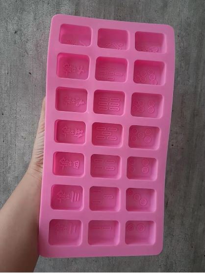 Mahjong silicone mould for chocolate cake decorating jelly art mold