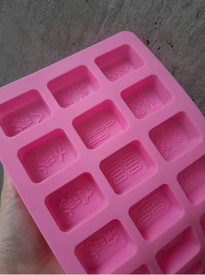 Mahjong silicone mould for chocolate cake decorating jelly art mold