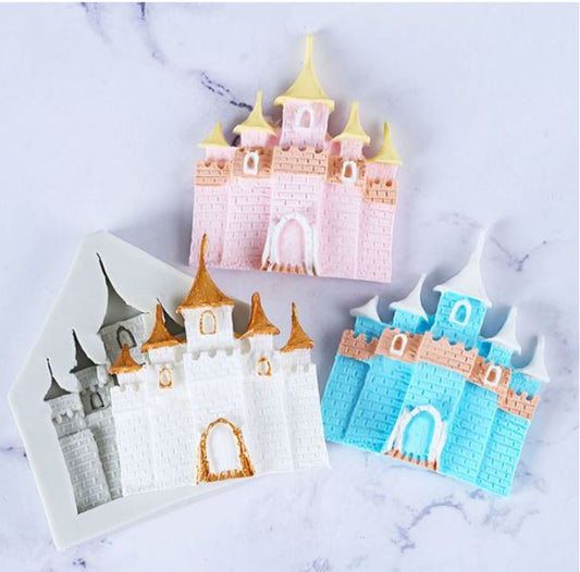 Castle fondant mould fairy tale castle princess silicone mold for cake decorating jelly art