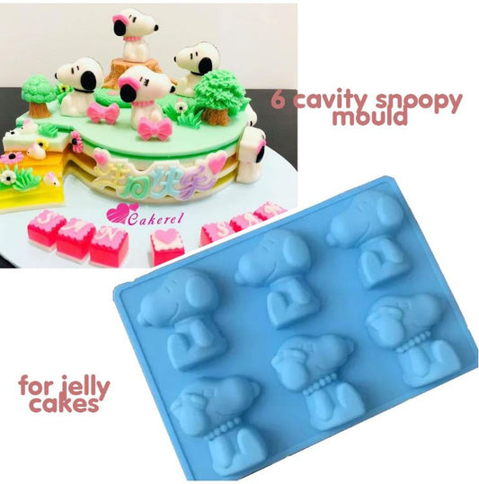 6 hole snoopy Silicon Mould Charlie Brown silicon mold