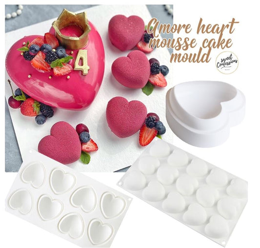 🇸🇬 Heart mould pinata cake heart shape mousse cake mould bombshell baking amorini mold 3D 心形模