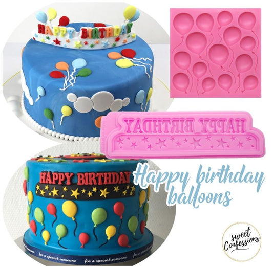 Balloons mould Happy birthday mould cake decorating mold with stars balloon mold 气球