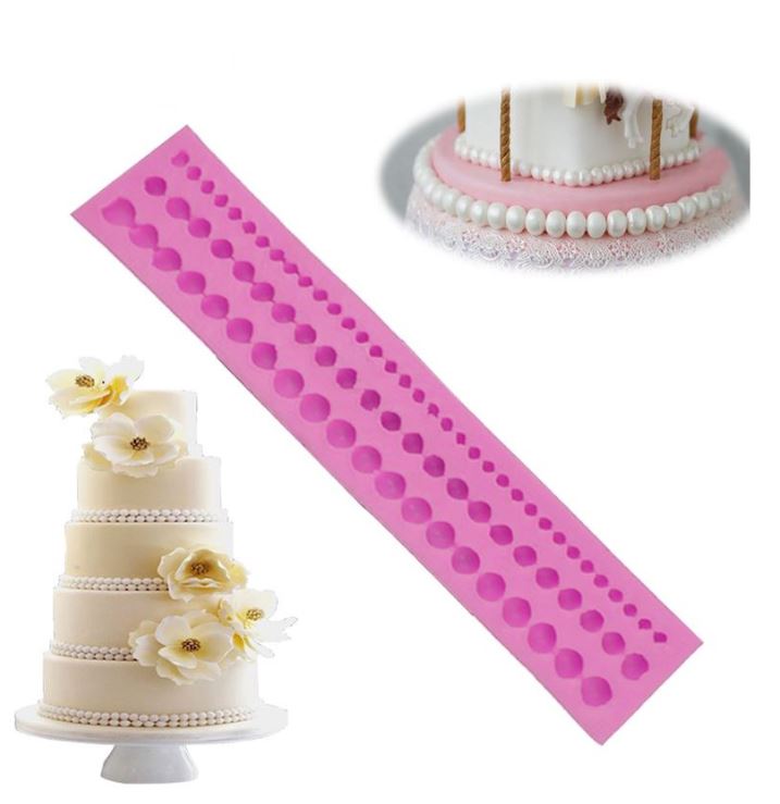 String of pearl silicone mould cake decorating pearls silicon mold