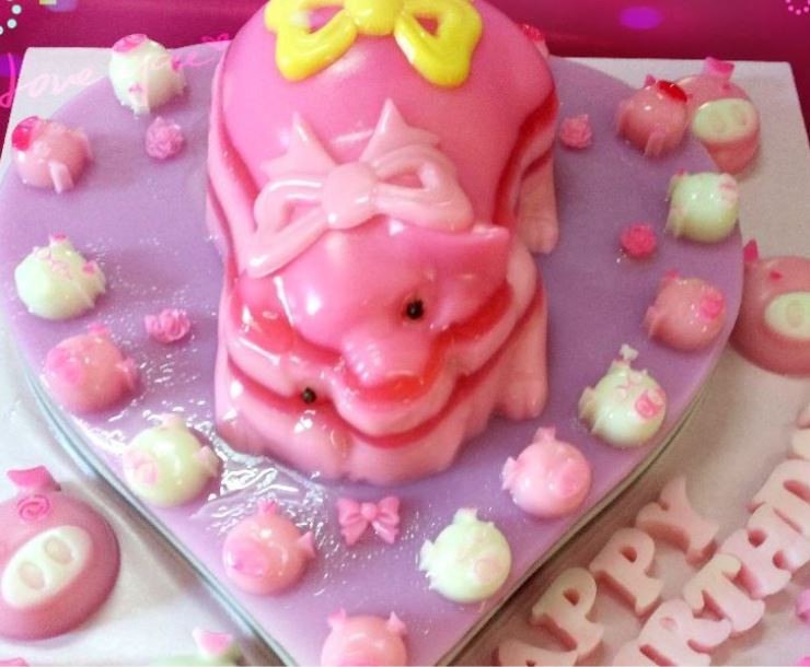 Large Jelly mould - chinese new year vegetarian vegan Suckling roast pig jelly mould agar agar cake mold 果冻模