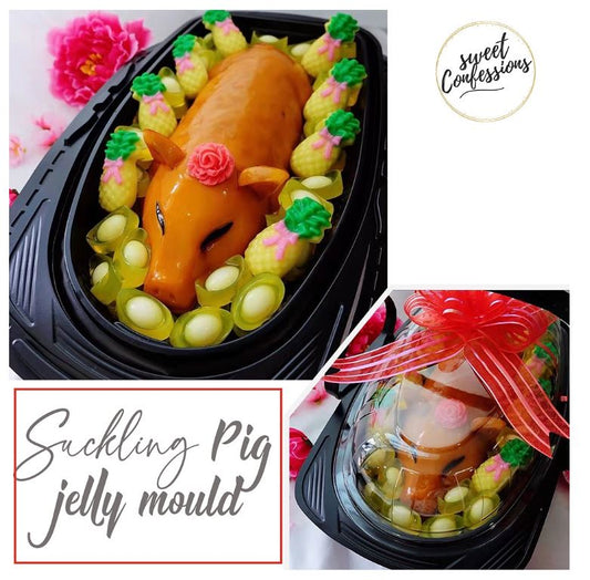 Large Jelly mould - chinese new year vegetarian vegan Suckling roast pig jelly mould agar agar cake mold 果冻模