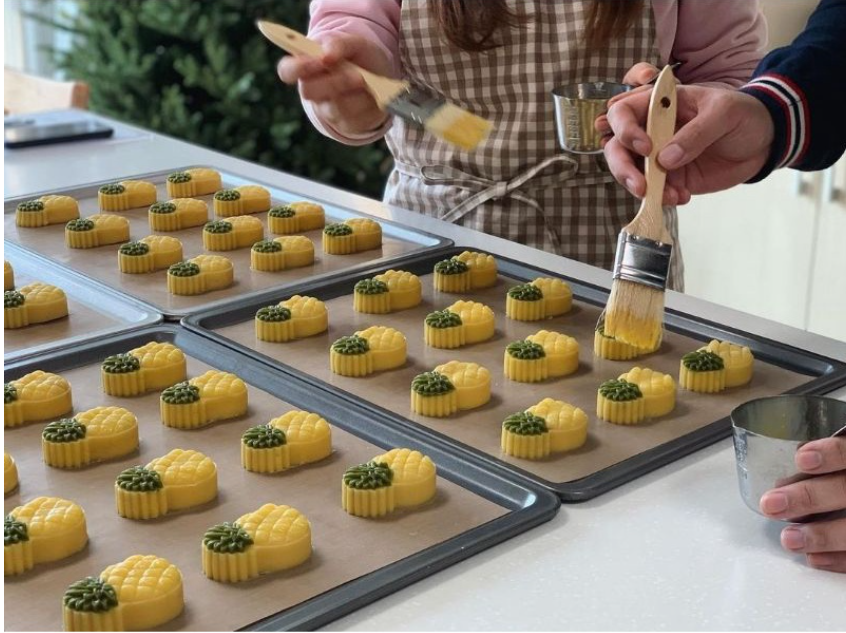 🇸🇬2 pattern Pineapple tart mould cutter Pineapples mooncake presser mold closed pineapple tart mould 黄梨挞模 凤梨酥摸具