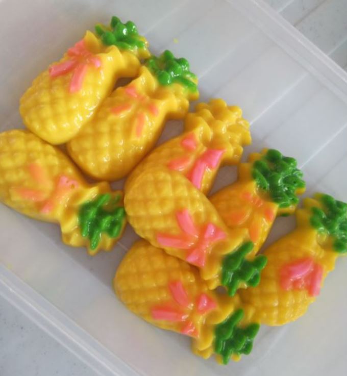 Pineapple jelly mould ananas mousse silicone mold 黄梨模