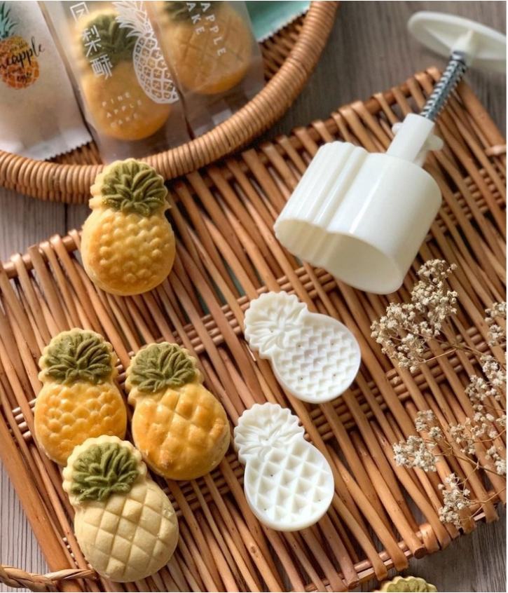 2 pattern Pineapple tart mould cutter Pineapples mooncake presser mold closed pineapple tart mould