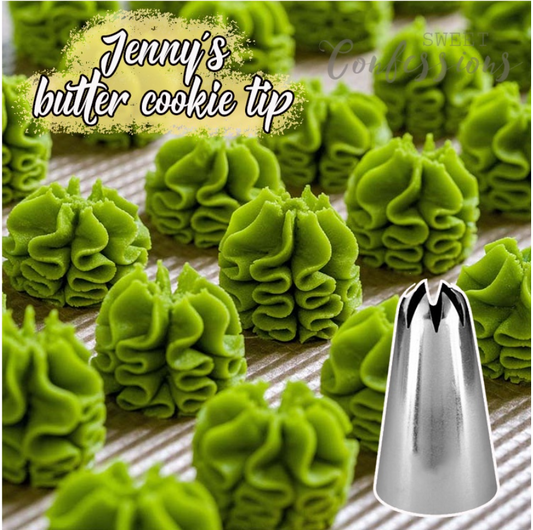 Jenny's butter cookie tip 6B 853 cake decorating swirl open star piping tip buttercream nozzle