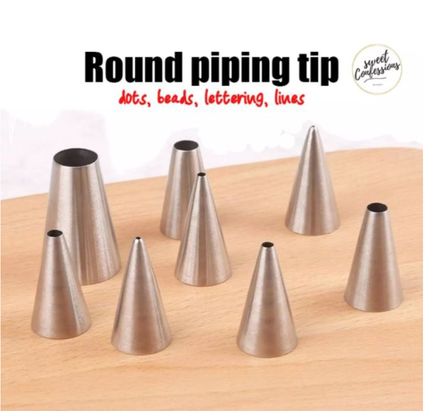 Round piping tip open buttercream nozzle tips 1 tip 2 tip 3 round tip writing tip