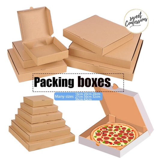 10pcs Pizza box square packaging boxes courier box cardboard tart box corrugated packing box mailing box carton