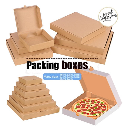 🔥10pcs Pizza box square packaging boxes courier box cardboard tart box corrugated packing box mailing box carton