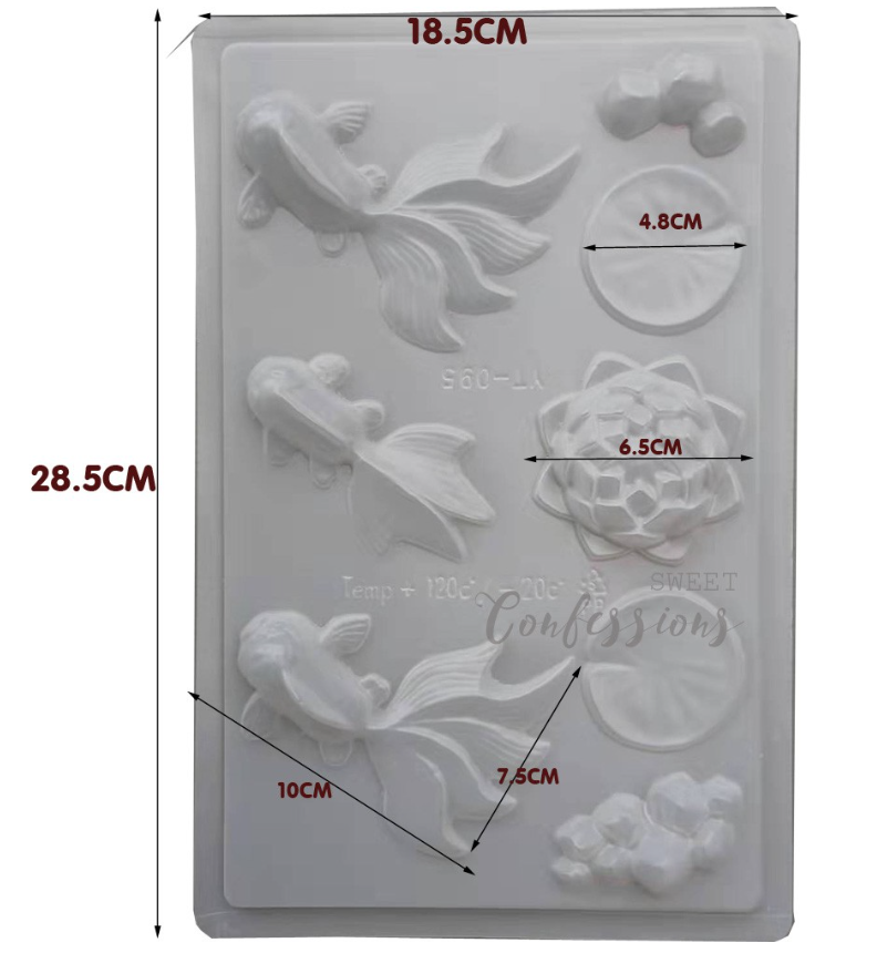 Jelly mould - Goldfish lotus pond landscaping agar agar mold 莲花模 金鱼果冻模