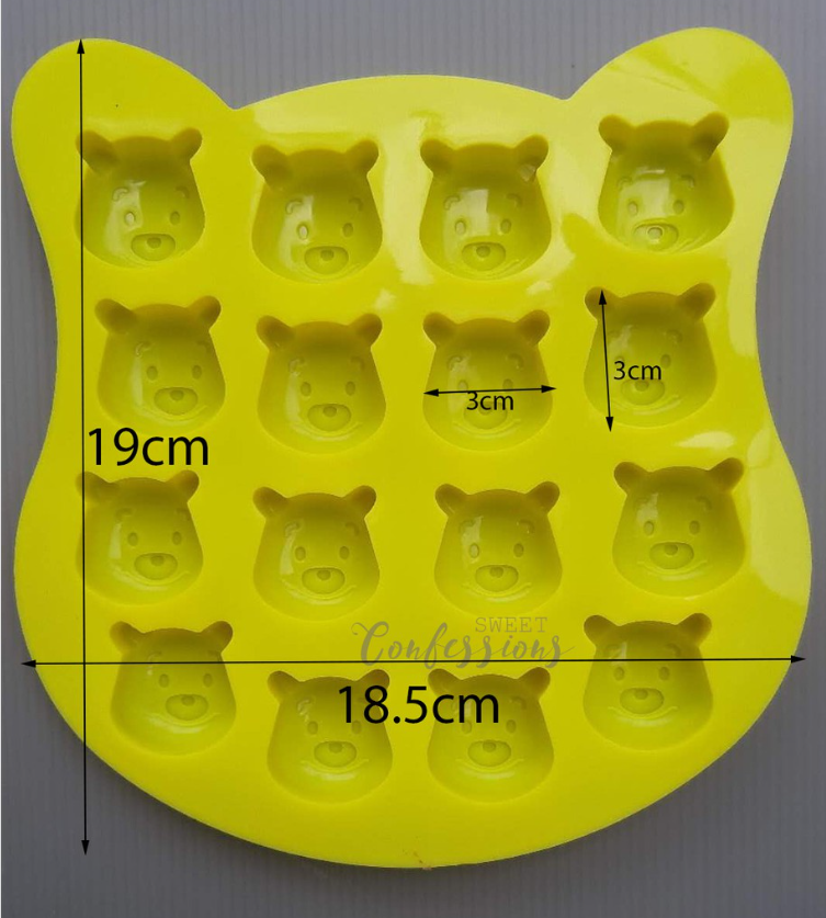 Winnie the pooh bear jelly mould chocolate mold for cake decorating