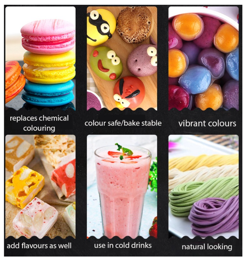 100g natural food colour edible cake colouring baking cocoa powder beetroot flavour red yeast pumpkin spinach