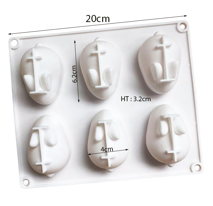 Rabbit bunny mousse silicone mould agar agar jelly mooncake silicon mold