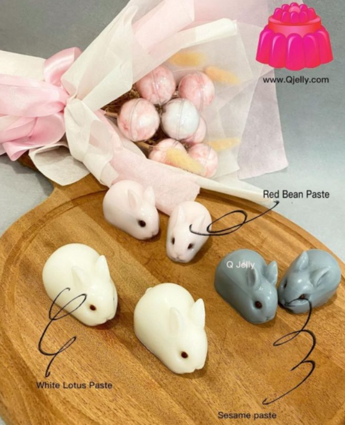 Rabbit bunny mousse silicone mould agar agar jelly mooncake silicon mold