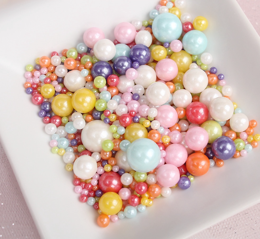 50g / 50ml sprinkles dragees cupcake decoration sugar pearls nonpareils edible glitter ball sprinkle rod