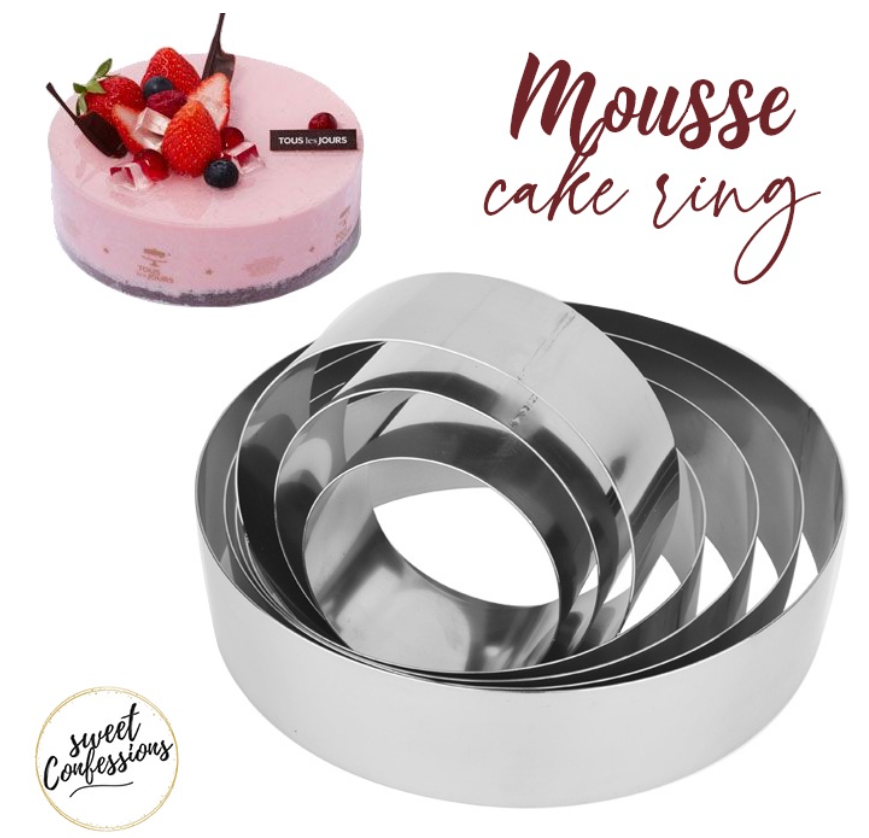 🇸🇬 4" / 5"/  6" / 7" / 8 " Mousse cake ring / cookie cutter / round cake stainless steel ring