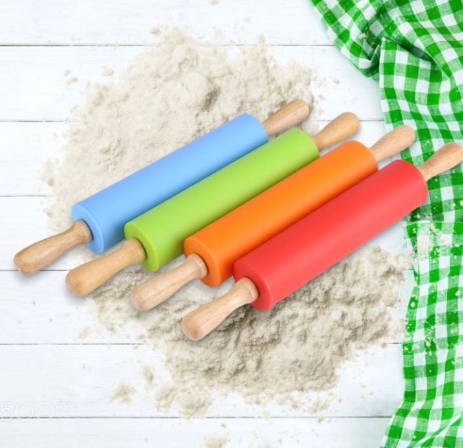 30cm Rolling pin - silicone wooden rolling pin pastry roller
