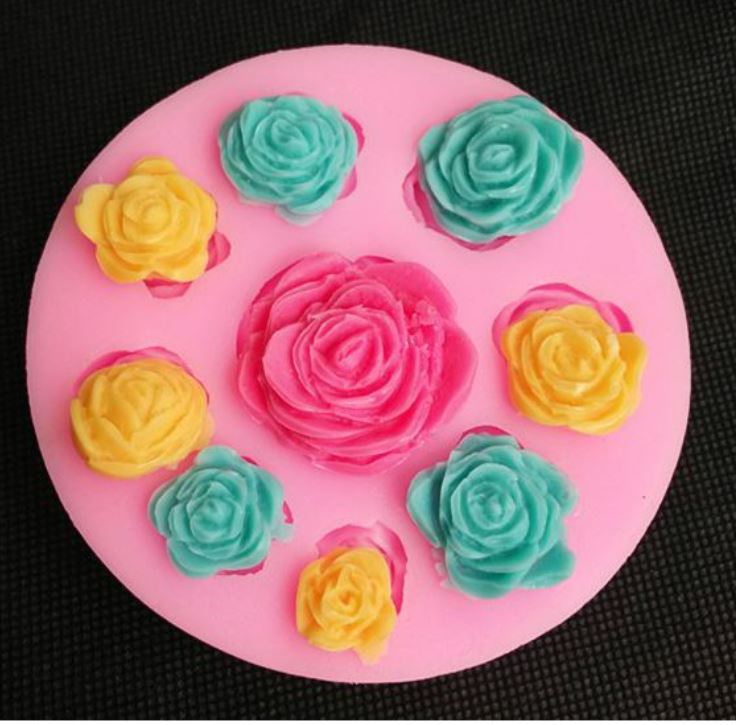 Rose silicone mould floral silicon mold clay polymer art