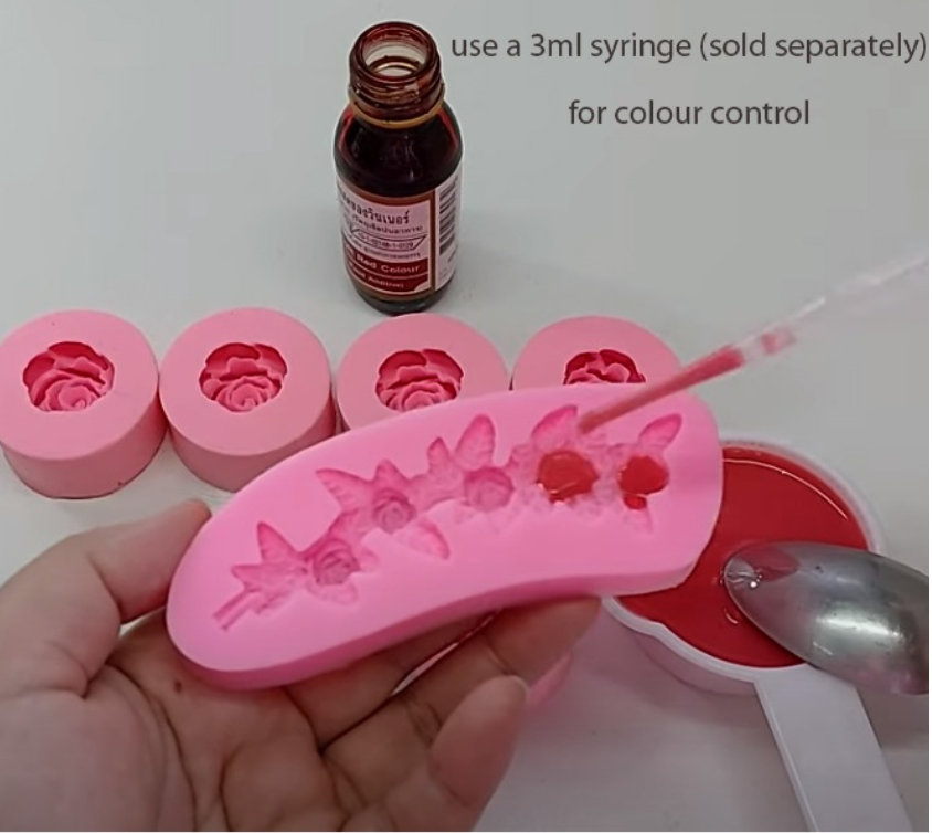 Rose leaf mould rose wreath long shape fondant cake decorating mold rosebud floral