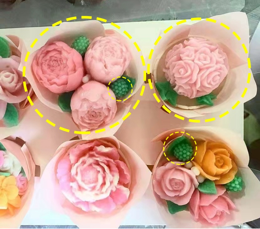 Rose Ranunculus mould jelly flower cake agar agar silicone moulds wreath bouquet jelly cupcake gift