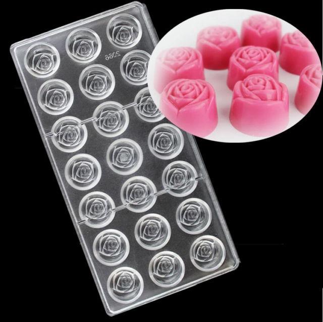 Rose Gem chocolate PC polycarbonate mould gemstone chocolate mold jewel chocolates