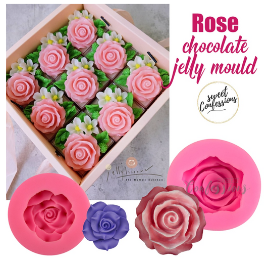 Rose mould 3D flower roses jelly silicone mold chocolate fondant cake decoration