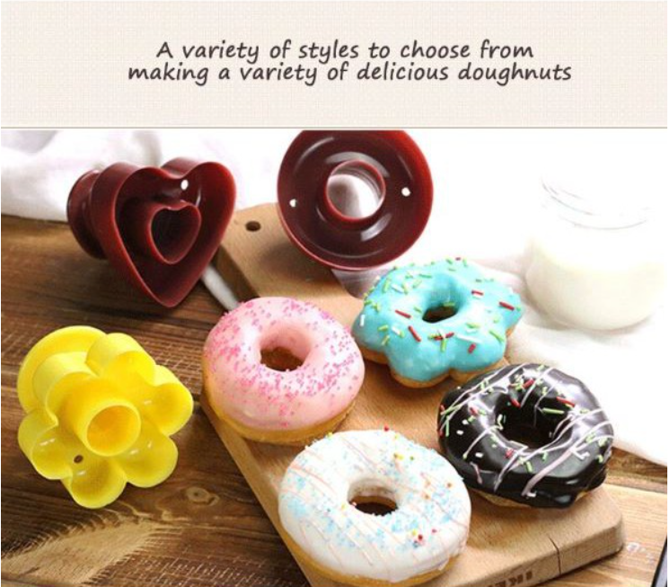 Donut cutter various shapes floral heart cookie cutter froot loop