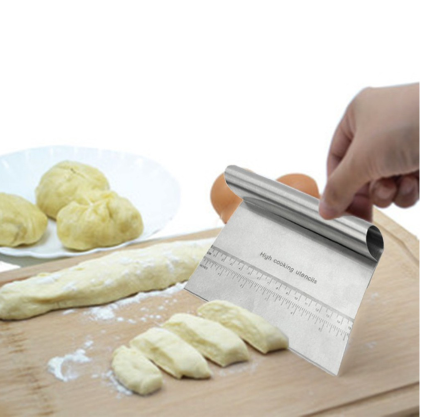 Metal scraper buttercream smoother dough cutter divider baking tool