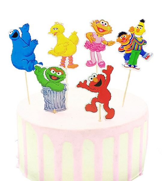 24pcs Cocomelon Baby cupcake toppers gender reveal sesame street topper it's a girl boy baby shower cake decoration tag