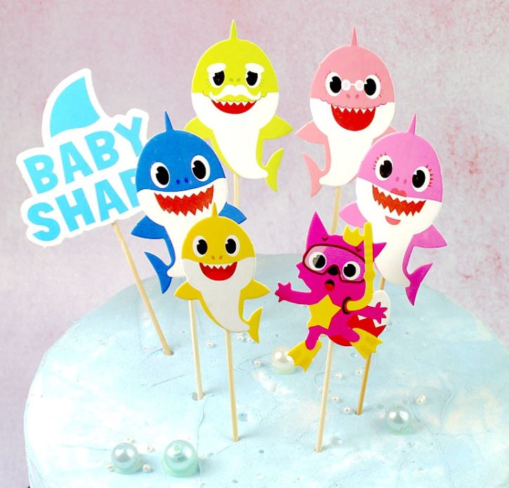 Baby shark topper & figurine - baby sharks cake decoration party decorating toppers