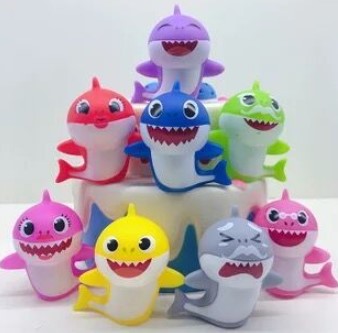 Baby shark topper & figurine - baby sharks cake decoration party decorating toppers